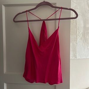Satin crop tank
